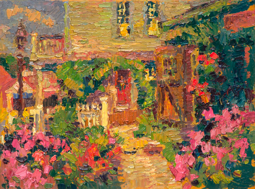  CAT# 3726  The Phlox Garden  oil	9 x 12 inches Leif Nilsson summer 2022	©