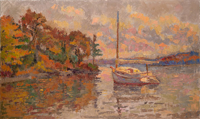  CAT# 3768 Ganesh on Seldens Island - cloudy oil	24 x 40 inches Leif Nilsson autumn 2022	©