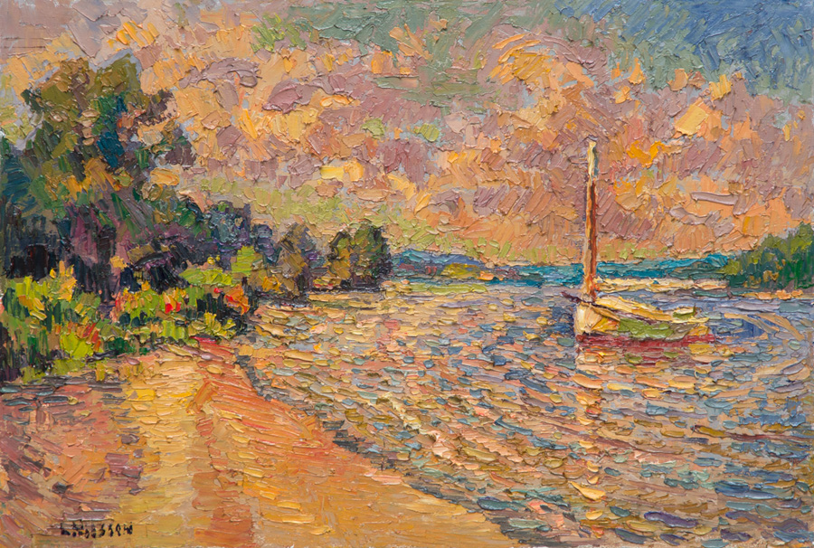 CAT# 3798 Ganesh at Eustasia Island oil 12 x 18 inches Leif Nilsson summer 2023 ©