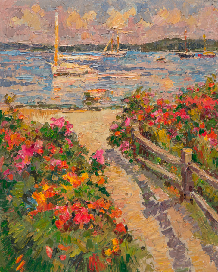 CAT# 3804  Ganesh at Napatree Point - Watch Hill  oil	20 x 16	inches Leif Nilsson summer 2023	©