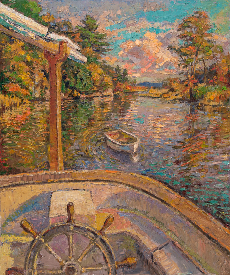 CAT# 3835  Seldens Creek - Dink  oil	36x30inches  Leif Nilsson autumn 2023	&copy; 