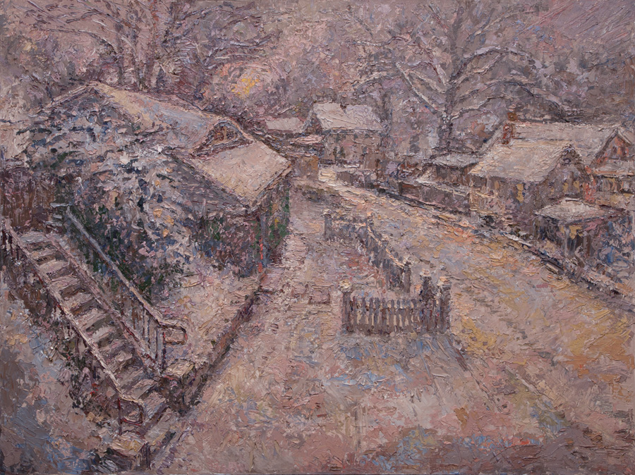 CAT# 3843 Winter Garden  oil	30 x 40	inches  Leif Nilsson winter 2024	©