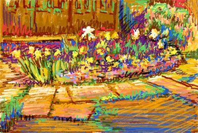 CAT# 3860 Daffodil Garden energy	9 x 12	inches Leif Nilsson spring 2024	©