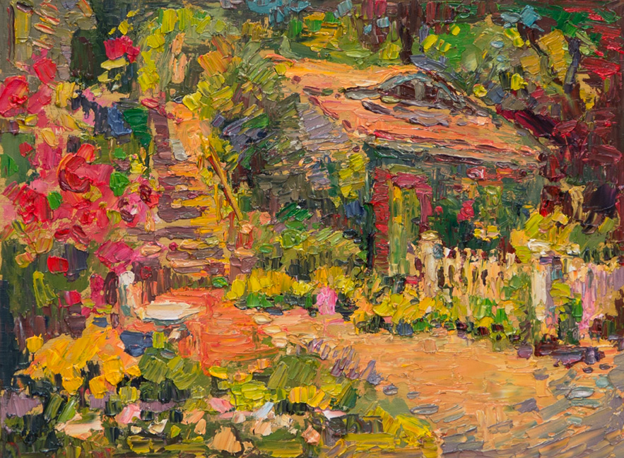 CAT# 3876  Rose Garden  oil	9 x 12 inches Leif Nilsson spring 2024	&copy;