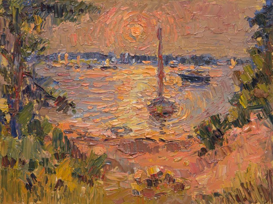 CAT# 3878  Notts Island - Essex  oil	9 x 12 inches Leif Nilsson spring 2024	&copy; 