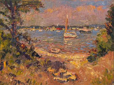 CAT# 3879  Notts Island - Essex  oil	12 x 16 inches Leif Nilsson spring 2024	© 