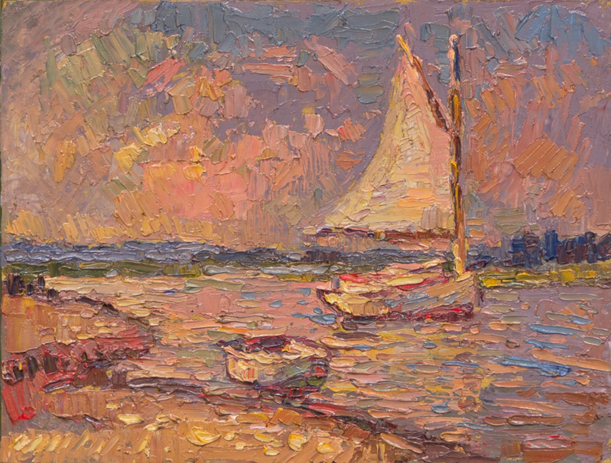 CAT# 3882  Griswold Cove - Old Lyme, CT  oil	9 x 12 inches Leif Nilsson summer 2024	&copy; 