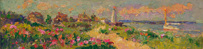  CAT# 3884  Inner Saybrook Light  oil	6 x 24 inches Leif Nilsson summer 2024	©