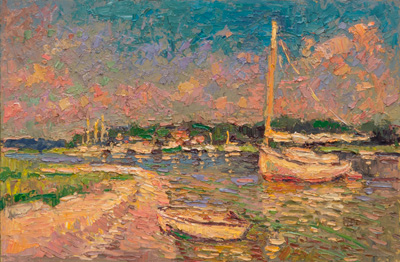 CAT# 3892.1 Three Mile Harbor, Long Island, NY oil	12 x 18	inches Leif Nilsson summer 2024©
