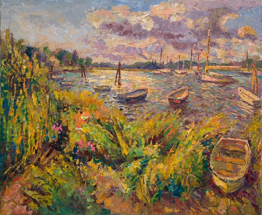 CAT# 3895 North Cove Old Saybrook - afternoon oil 30 x 36 inches JLeif Nilsson summer 2024	&copy;