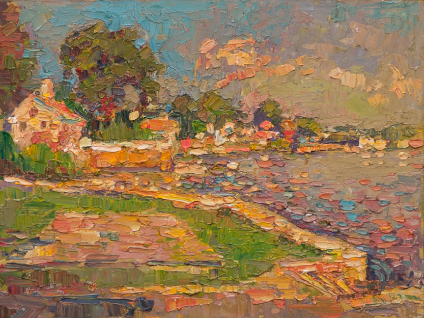 CAT# 3896 Middle Cove, Essex oil	9 x 12	inches JLeif Nilsson summer 2024	&copy;