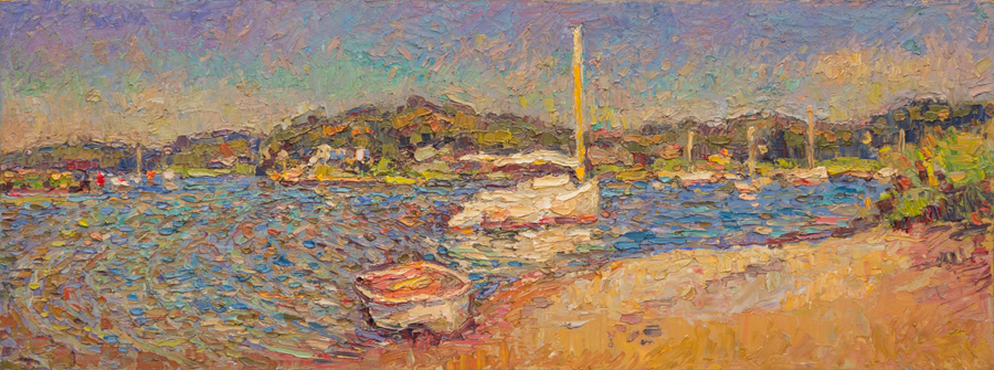 CAT# 3898.1 Calves Island oil 9 x 24 inches Leif Nilsson summer 2024 ©
