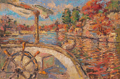 CAT# 3912 The Cliffs of Seldens Creek from the cockpit oil	12 x 18	inches Leif Nilsson autumn 2024 © 