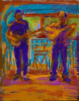 CAT# 3924  Mike and Ian at Little House Brewery I energy	14 x 11 inches Leif Nilsson spring 2025 ©