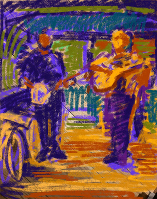 CAT# 3925 Mike and Ian at Little House Brewery II energy	14 x 11 inches Leif Nilsson spring 2025 ©