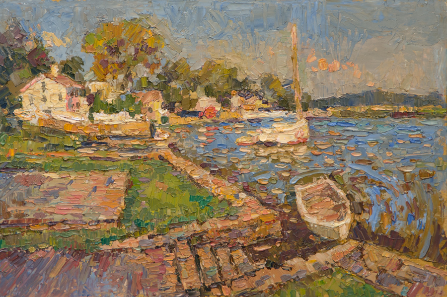 CAT# 3931 Middle Cove Essex - afternoon oil 12 x 18 inches Leif Nilsson summer 2025 ©