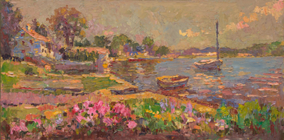 CAT# 3934 Middle Cove Essex - morning oil	12 x 24	inches Leif Nilsson summer 2025	©