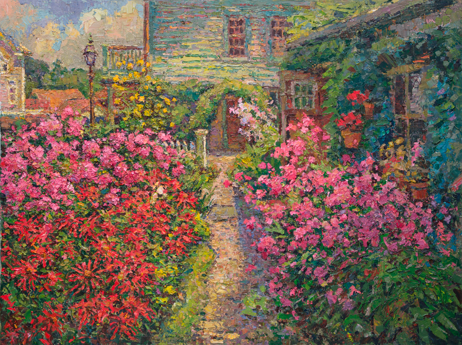 CAT# 3936 Hummingbird Garden oil 30 x 40 inches Leif Nilsson summer 2025 ©