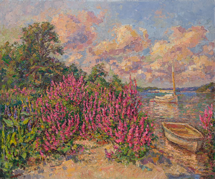 CAT# 3937 Eustasia Island Loosestrife - summer afternoon oil 30 x 36 inches Leif Nilsson summer 2025 ©