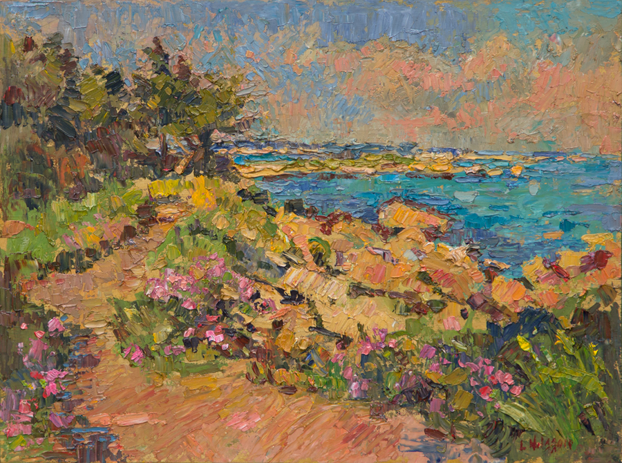 CAT# 3940 Meigs Point at Hammonassett Beach oil	12 x 16	inches Leif Nilsson summer 2025	©