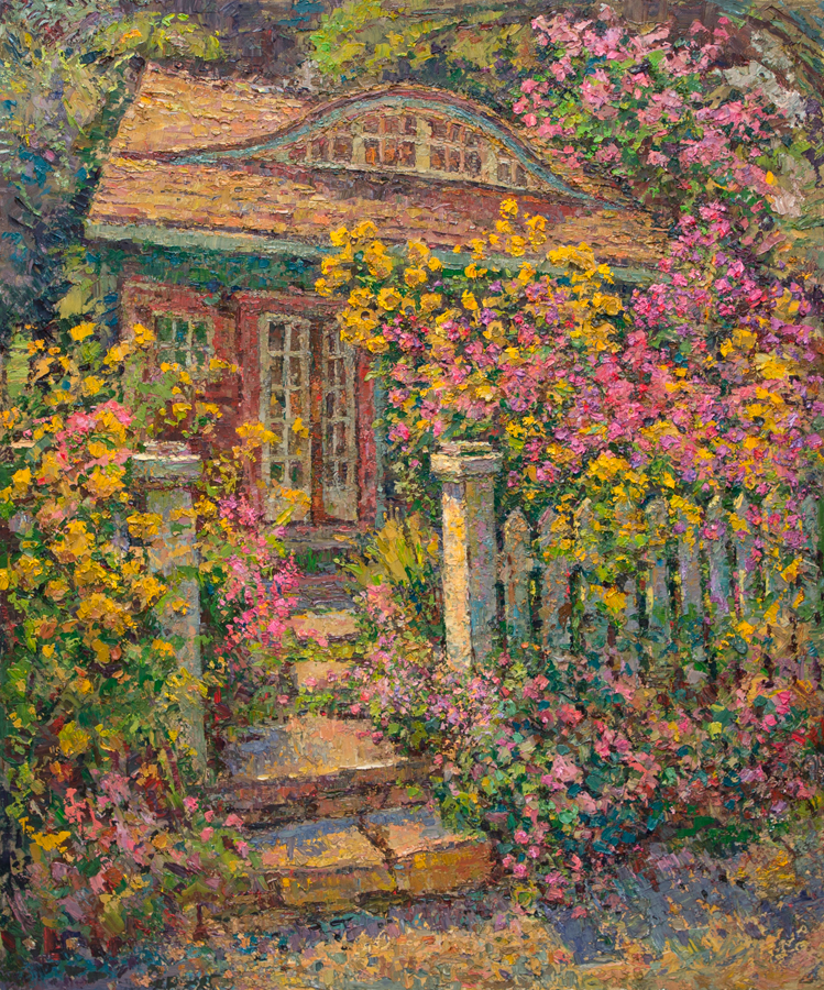 CAT# 3944 Tansy and Clover Garden oil 36 x 30 inches Leif Nilsson summer 2025 ©